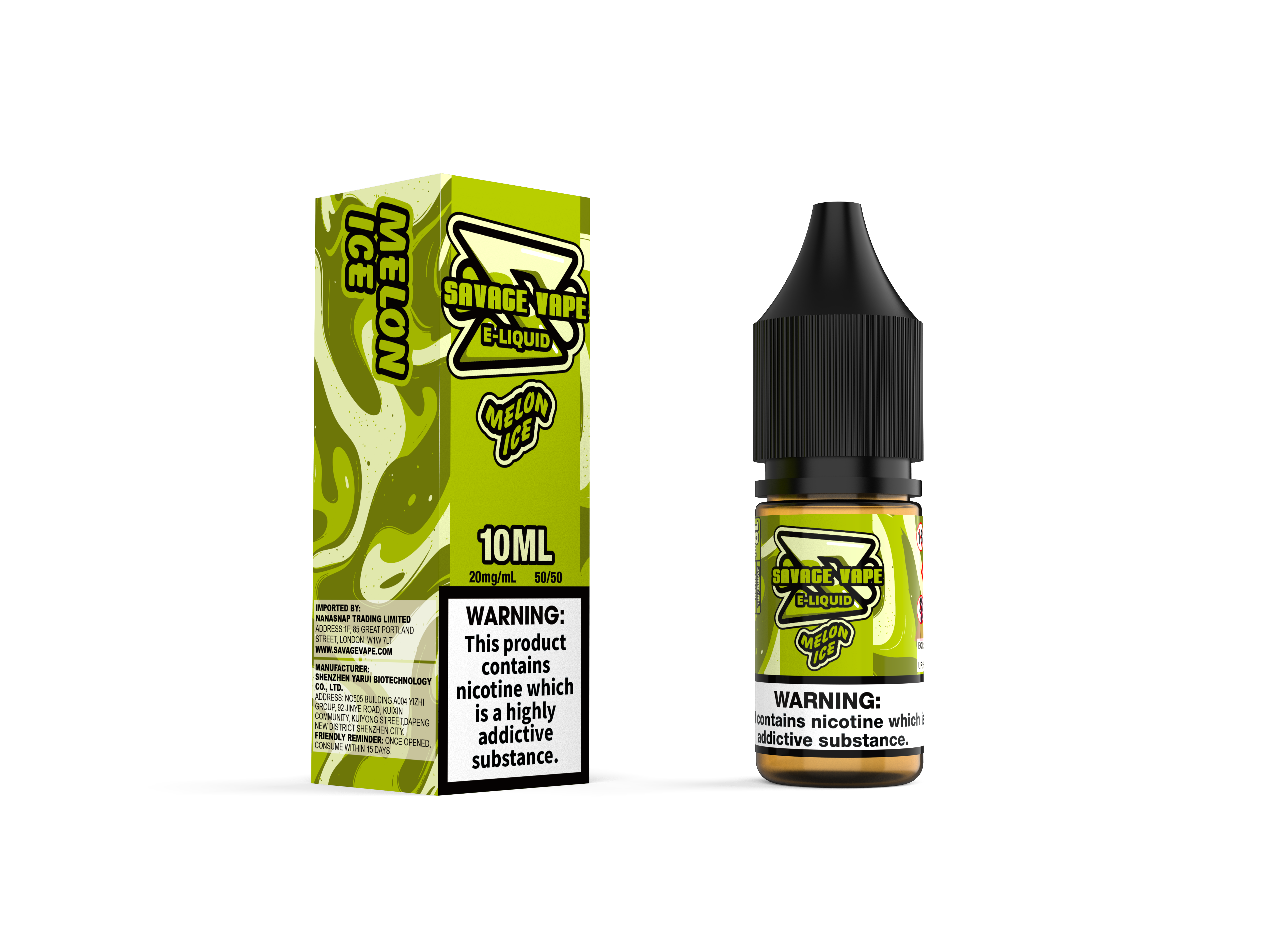 Savage Vape E Juice 2mg Nicotine Salt 10ml TPD- Melon Ice