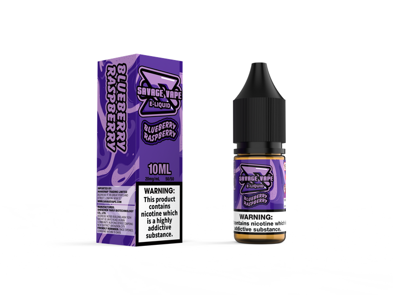 Savage Vape E Juice 2mg Nicotine Salt 10ml TPD- Blueberry Raspberry