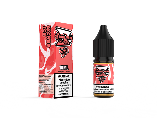 Savage Vape E Juice 2mg Nicotine Salt 10ml TPD- Lychee Ice