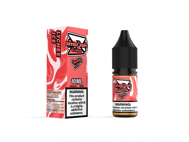 Savage Vape E Juice 2mg Nicotine Salt 10ml TPD- Lychee Ice