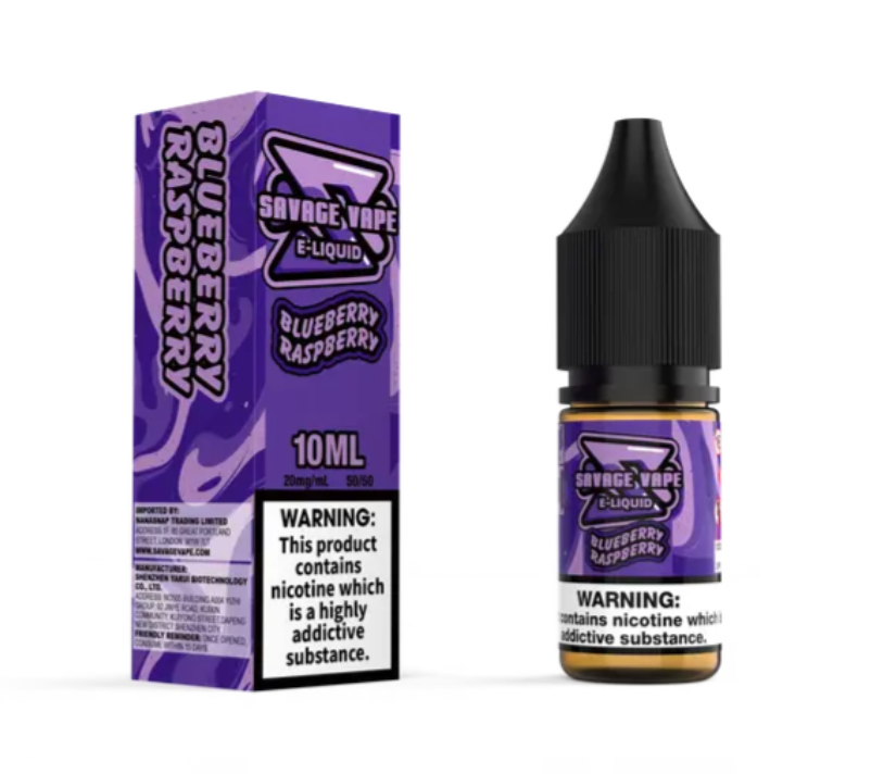 Savage Vape E Juice 2mg Nicotine Salt 10ml TPD- Blueberry Raspberry Savage Vape E Juice 2mg Nicotine Salt 10ml TPD- Blueberry Raspberry
