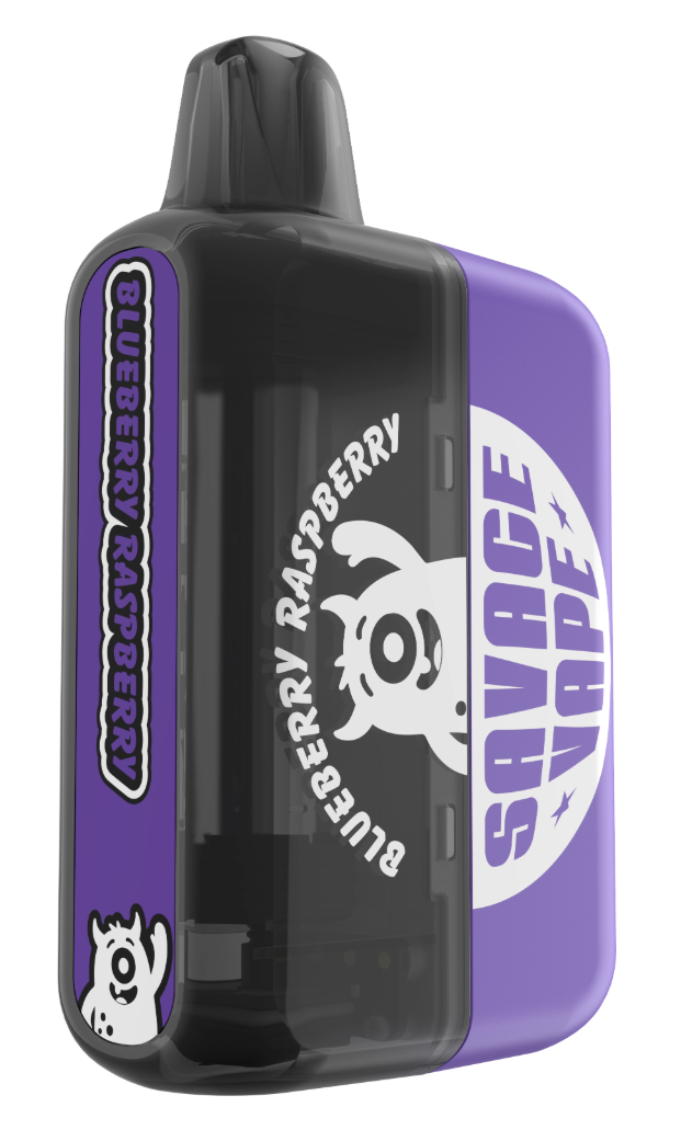 2025 New Design EU Warehouse Savage Maga 50000 Puff Prefilled Replaceable Cartridge Kits Disposable Vape 50k-Blueberry Raspberry
