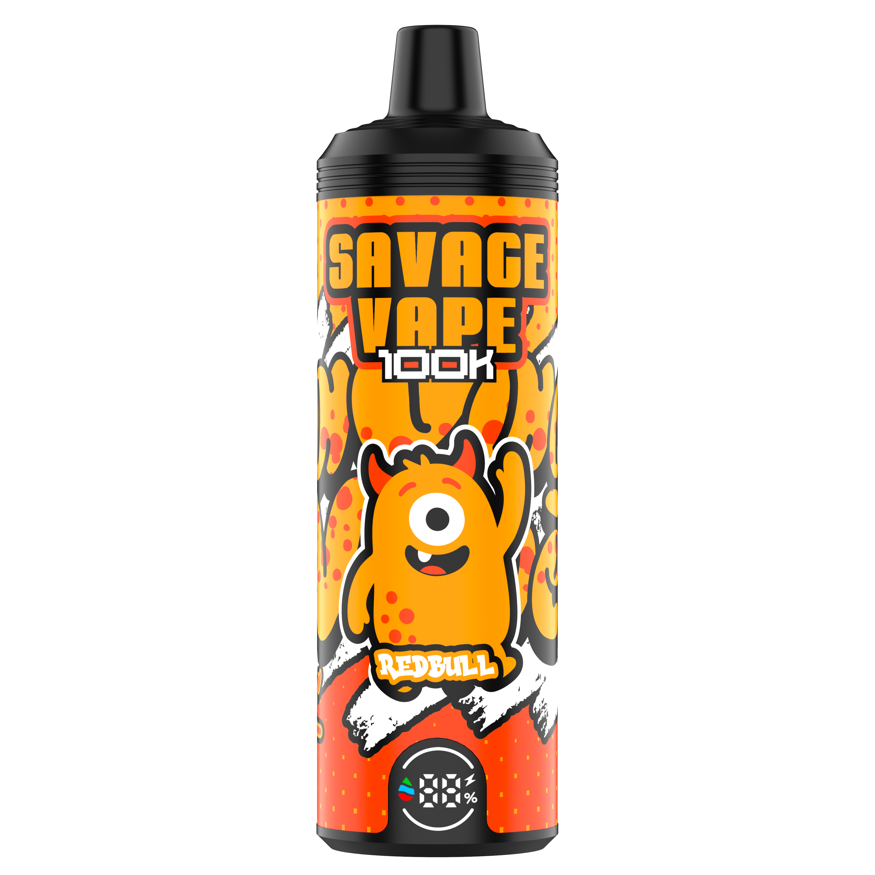 EU Warehouse Original Savage vape Mtl 100000 Puff 80000 65000 Electronic Cigarette Vaper Dual Mesh Coil 50ml E-Liquid Disposable Vape 100K 80K 65k-Red Bull