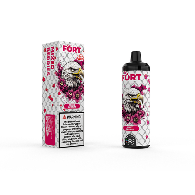 SAVAGE FORT SHISHA 45000 PUFF 45k Disposable Vape DTL E Cigarette Al Fakher With Adjustable Airflow- Mixed Berries