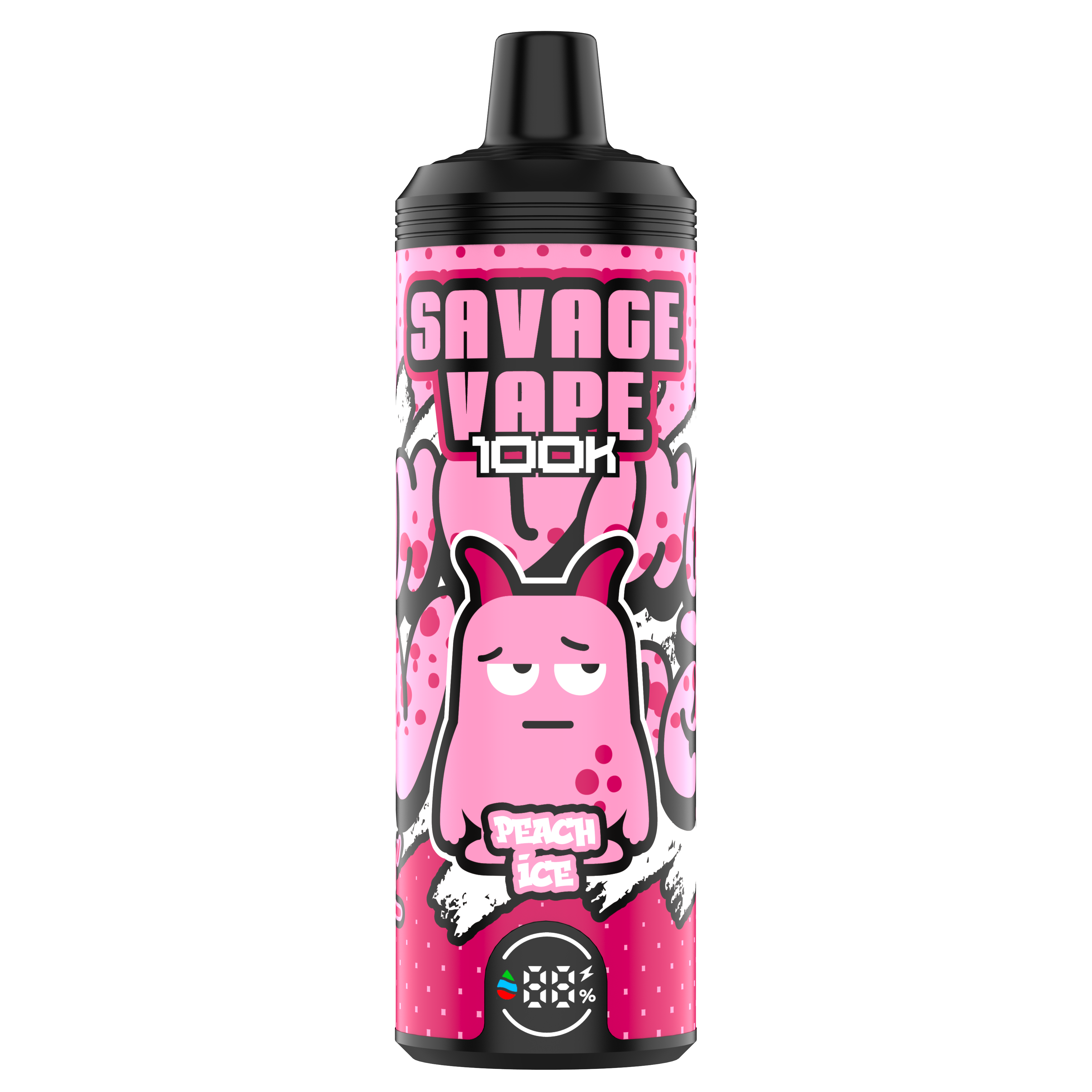 EU Warehouse Original Savage vape Mtl 100000 Puff 80000 65000 Electronic Cigarette Vaper Dual Mesh Coil 50ml E-Liquid Disposable Vape 100K 80K 65k-Peach Ice
