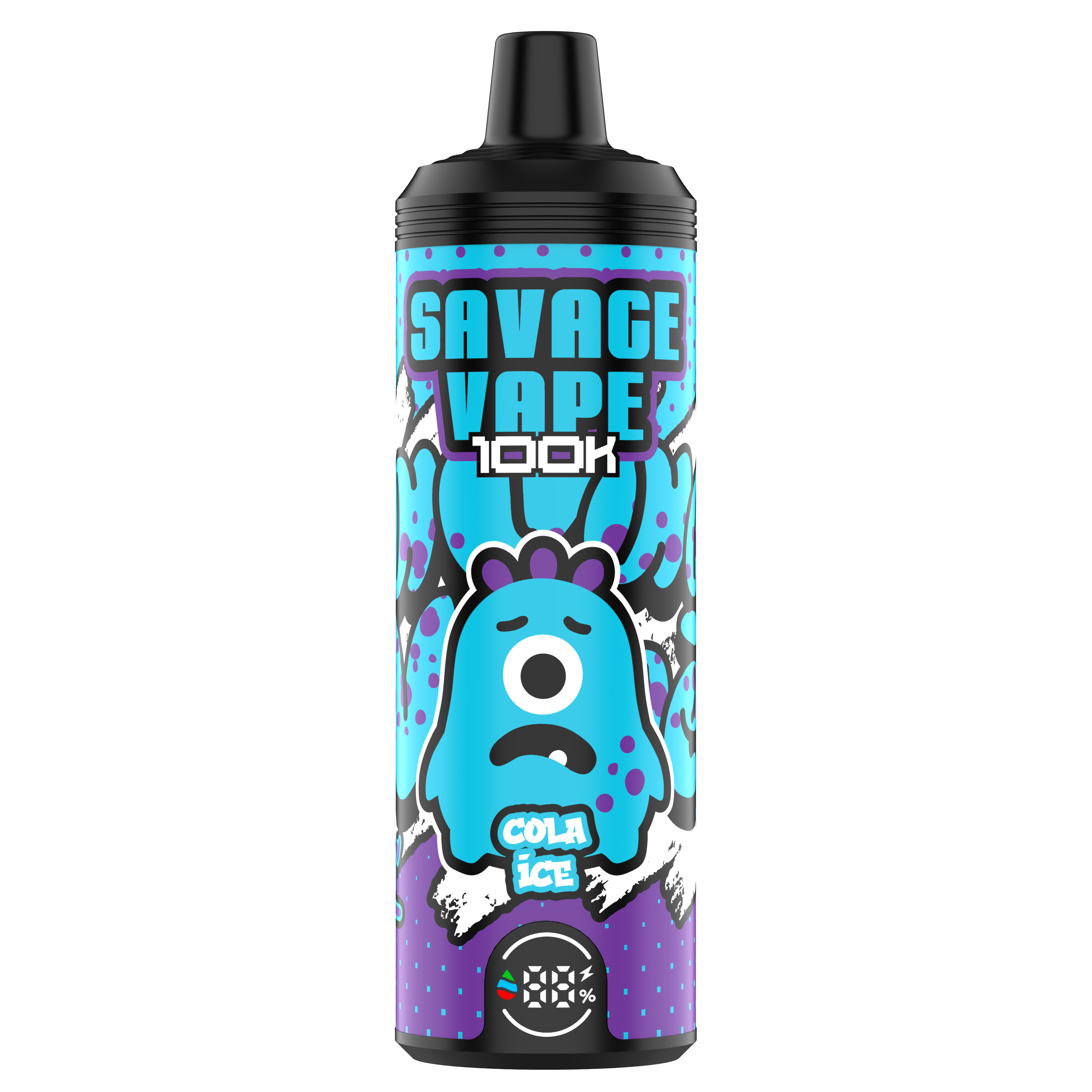 EU Warehouse Original Savage vape Mtl 100000 Puff 80000 65000 Electronic Cigarette Vaper Dual Mesh Coil 50ml E-Liquid Disposable Vape 100K 80K 65k-Cola Ice