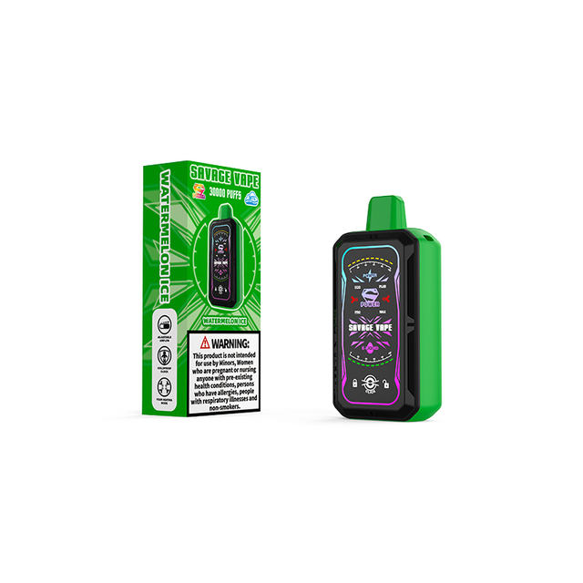 Savage S Power 30k Puff 30000 Disposable Vapes Electronic Cigarette with Adjustable Power Full Display Screen - Watermelon Ice