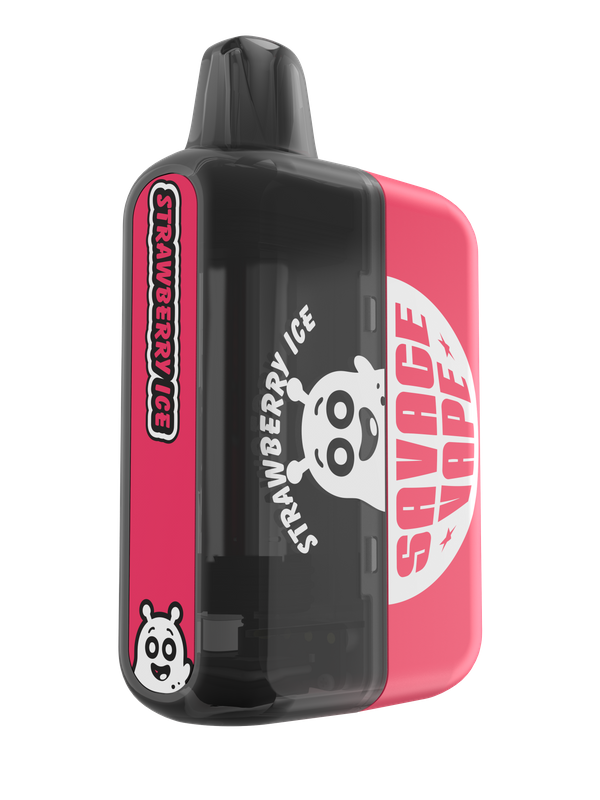 2025 New Design EU Warehouse Savage Mega 50000 Puff Prefilled Replaceable Cartridge Kits Disposable Vape 50k-Strawberry Ice
