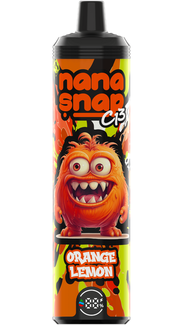 High Quality Nanasnap C13 80000 Puff 60000 50000 E Cigarette Pod Pocket Hookah Dtl Vaper 50ml E-Liquid Dual Mesh Coil EU Warehouse Disposable Vape 80K 60K 50K-Orange Lemon