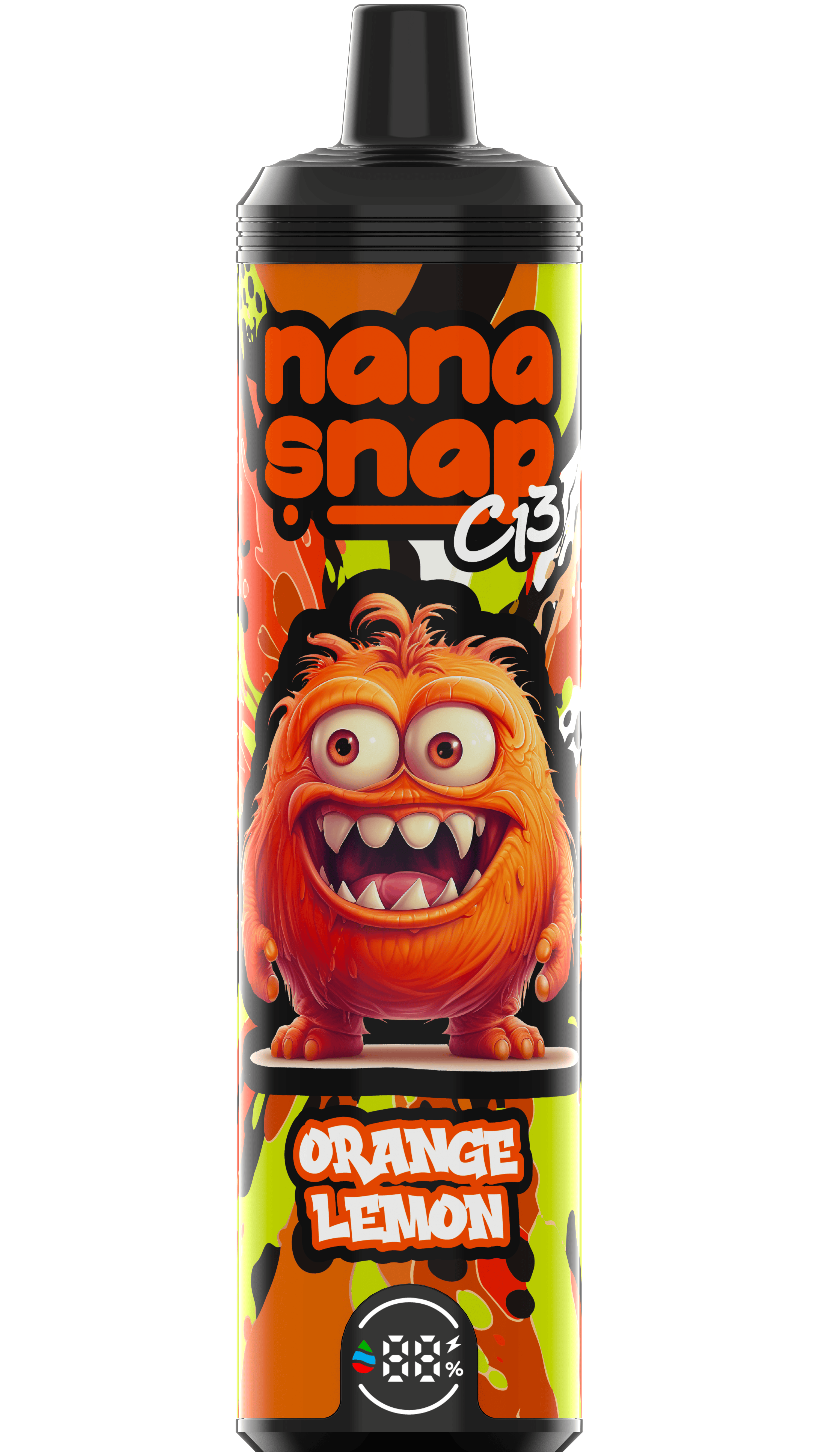 High Quality Nanasnap C13 80000 Puff 60000 50000 E Cigarette Pod Pocket Hookah Dtl Vaper 50ml E-Liquid Dual Mesh Coil EU Warehouse Disposable Vape 80K 60K 50K-Orange Lemon