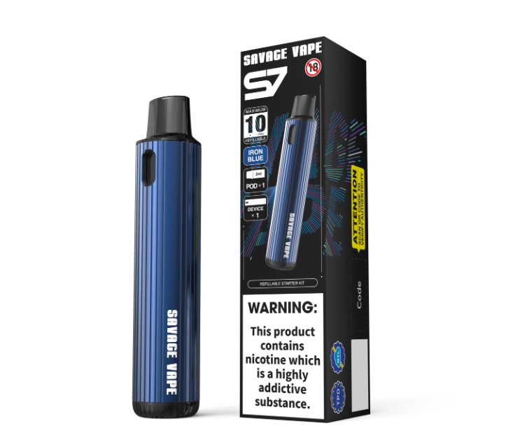SAVAGE VAPE S7 Refillable Replaceable 2ml Pod Starter Kits Device 700mah Battery - TPD 