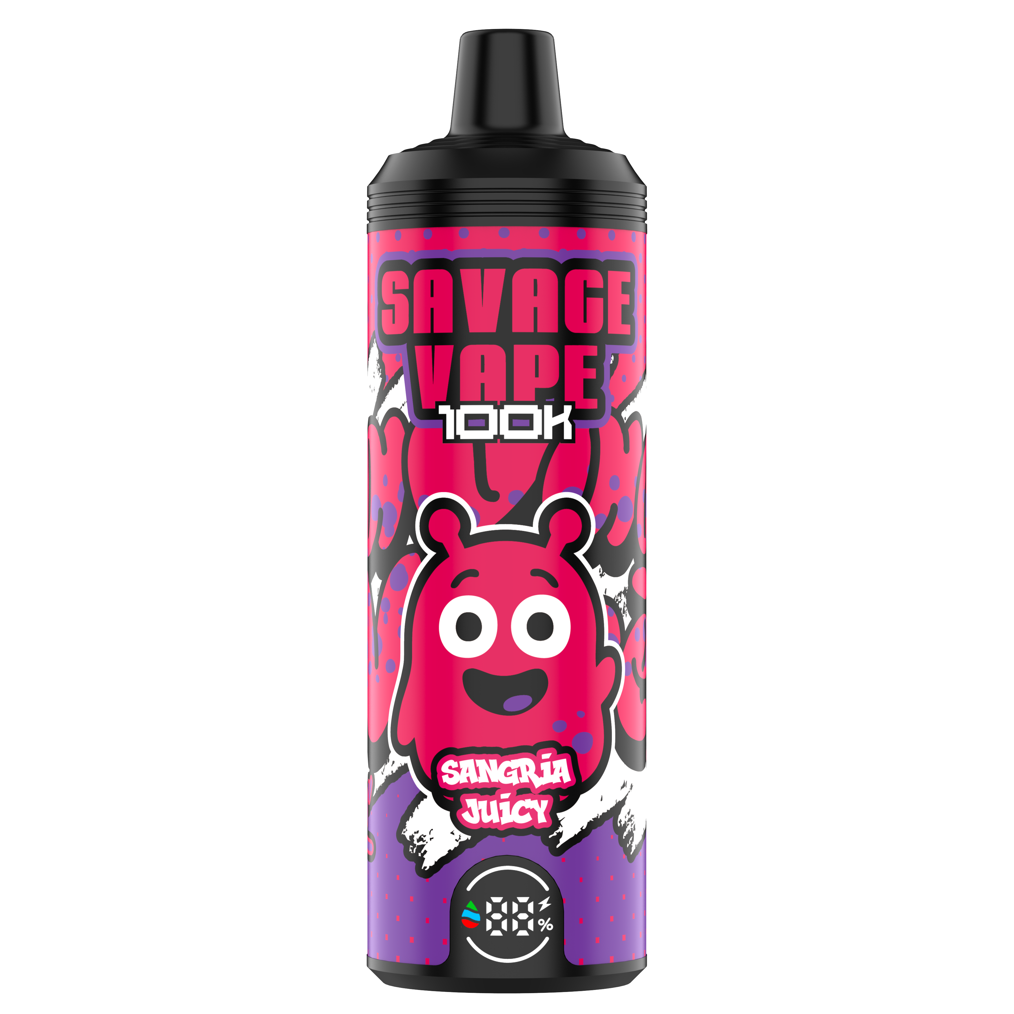 EU Warehouse Original Savage vape Mtl 100000 Puff 80000 65000 Electronic Cigarette Vaper Dual Mesh Coil 50ml E-Liquid Disposable Vape 100K 80K 65k-Sangria Juicy
