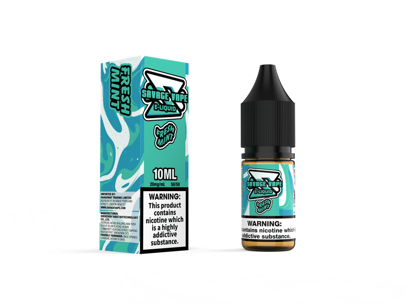 Savage Vape E Liquid 2mg Nicotine Salt 10ml TPD- Fresh Mint