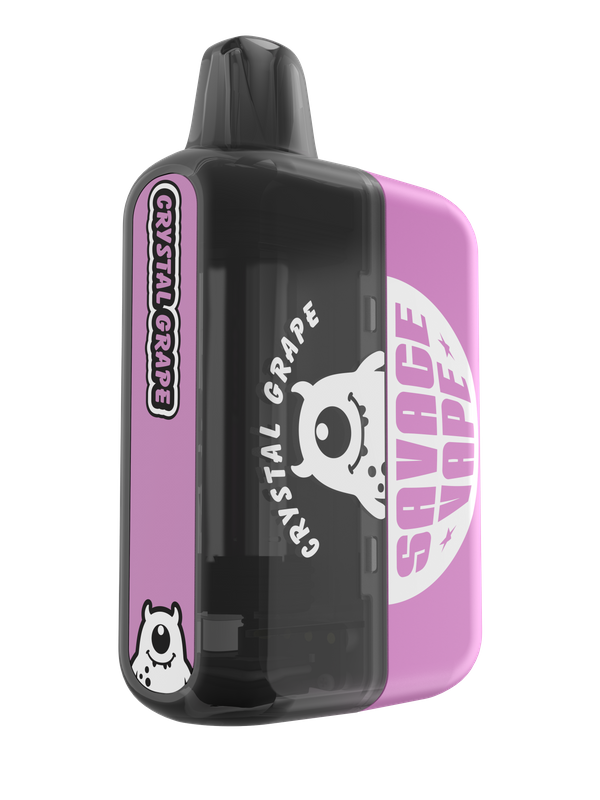 2025 New Design EU Warehouse Savage mega 50000 puff Refilled replaceable cartridge kits disposable vape 50k-Crystal Grape