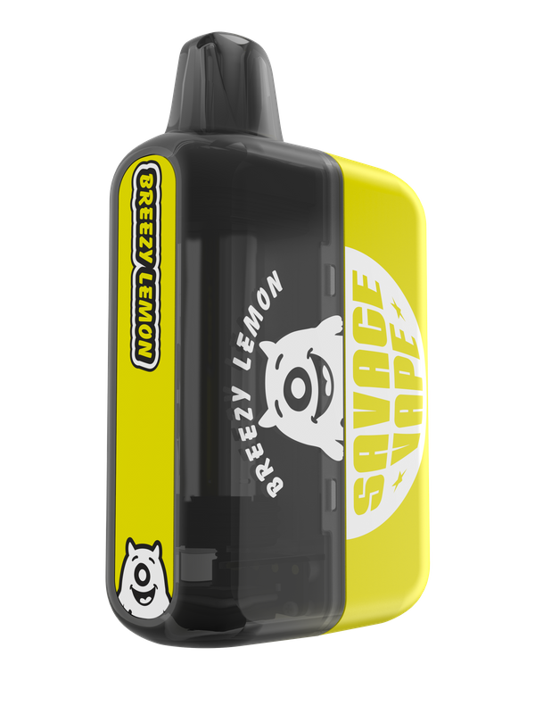 2025 New Design EU Warehouse Savage Mega 50000 Puff Prefilled Replaceable Cartridge Kits Disposable Vape 50k-Breezy Lemon