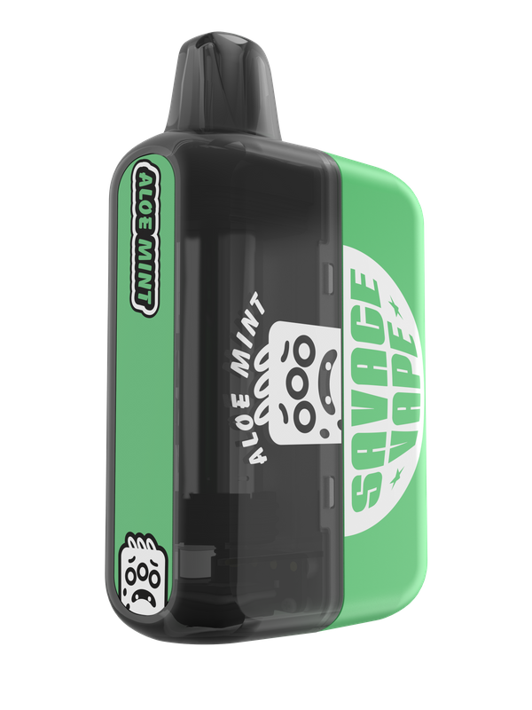 2025 New Design EU Warehouse Savage Mega 50000 Puff Prefilled Replaceable Cartridge Kits Disposable Vape 50k-Aloe Mint