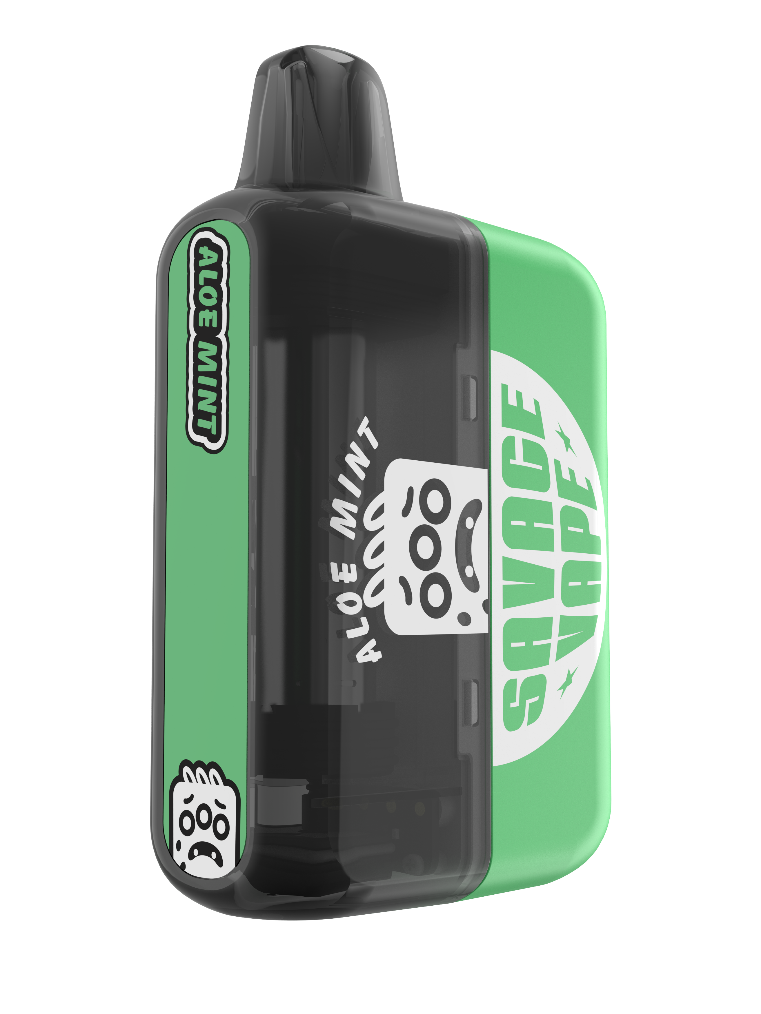 2025 New Design EU Warehouse Savage Maga 50000 Puff Prefilled Replaceable Cartridge Kits Disposable Vape 50k-Aloe Mint