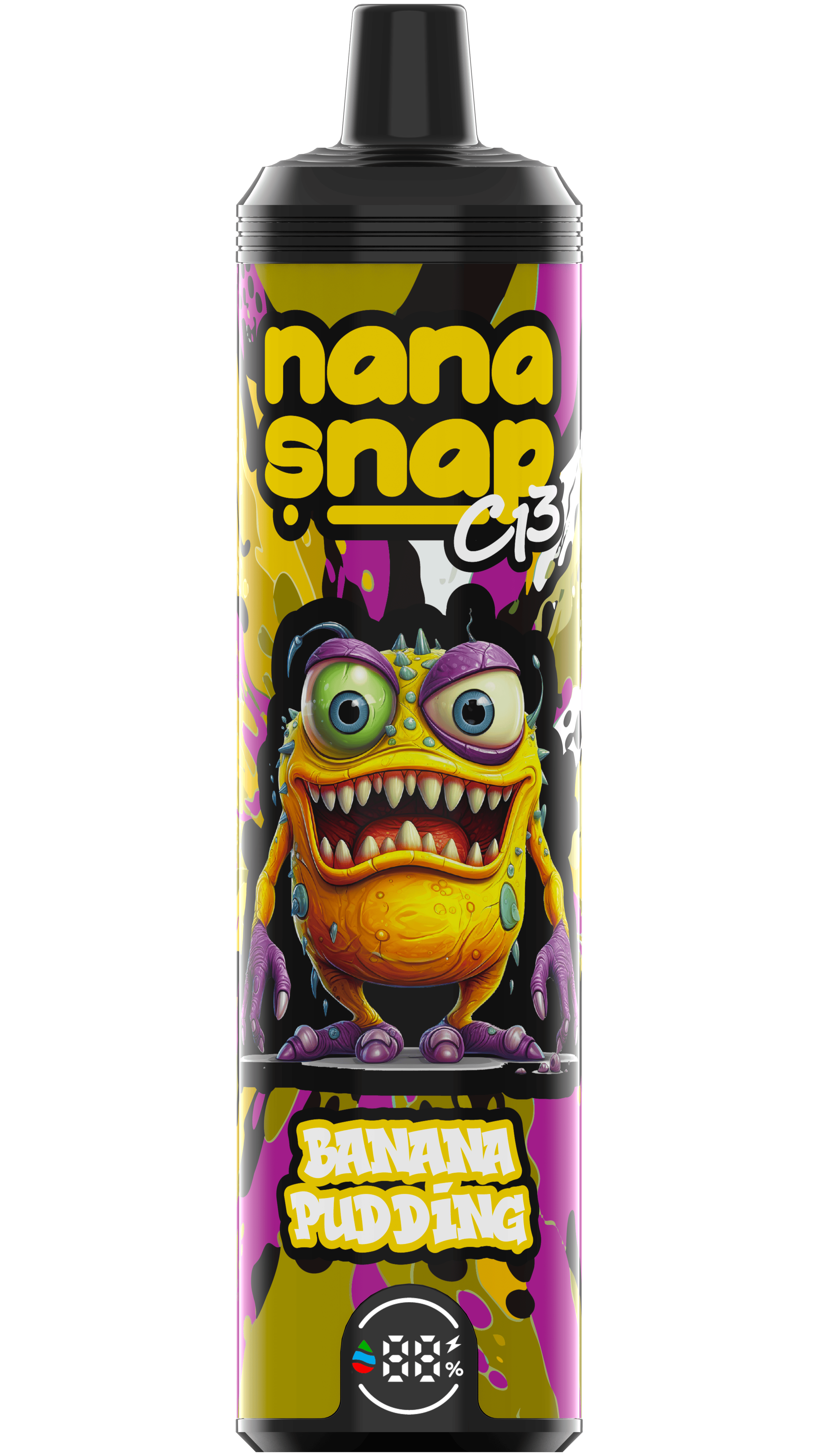 High Quality Nanasnap C13 80000 Puff 60000 50000 E Cigarette Pod Pocket Hookah Dtl Vaper 50ml E-Liquid Dual Mesh Coil EU Warehouse Disposable Vape 80K 60K 50K-Banana Pudding
