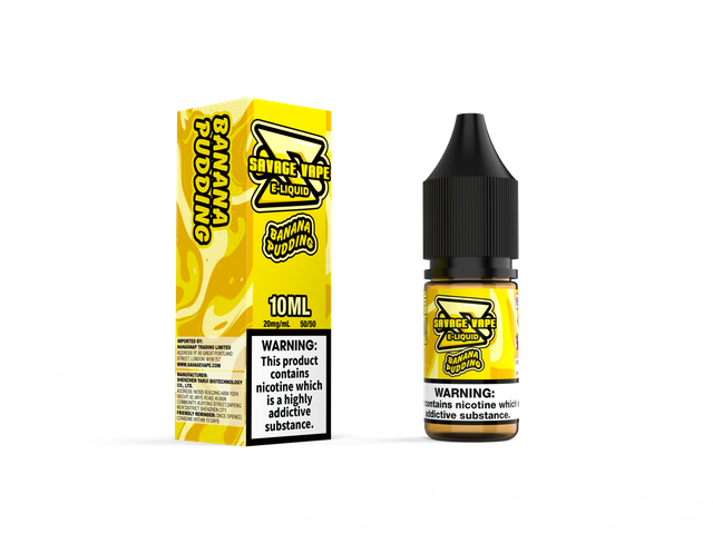 Savage Vape E Liquid 2mg Nicotine Salt 10ml TPD- Banana Pudding 
