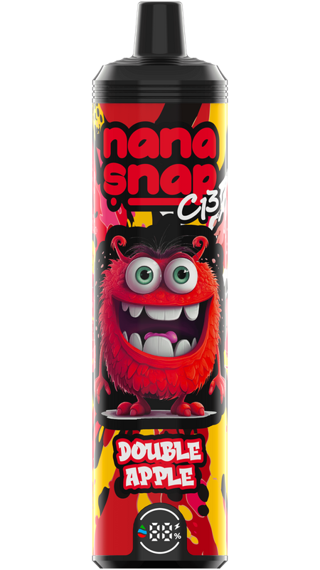 High Quality Nanasnap C13 80000 Puff 60000 50000 E Cigarette Pod Pocket Hookah Dtl Vaper 50ml E-Liquid Dual Mesh Coil EU Warehouse Disposable Vape 80K 60K 50K-Double Apple