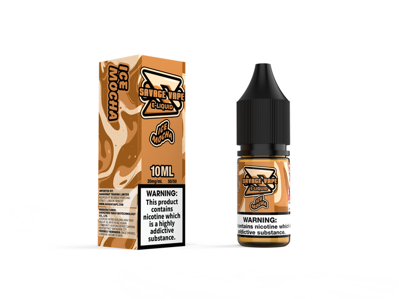 Savage Vape E Liquid 2mg Nicotine Salt 10ml TPD- Ice Mocha