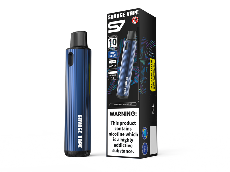 SAVAGE VAPE S7 Refillable Replaceable 2ml Pod Starter Kits Device 700mah Battery - TPD