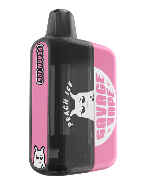 2025 New Design EU Warehouse Savage Mega 50000 Puff Prefilled Replaceable Cartridge Kits Disposable Vape 50k-Peach Ice