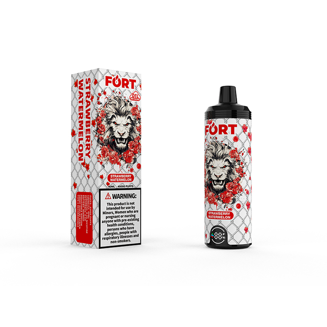 SAVAGE FORT SHISHA 45000 PUFF 45k Disposable Vape DTL E Cigarette With Adjustable Airflow- Strawberry Watermelon