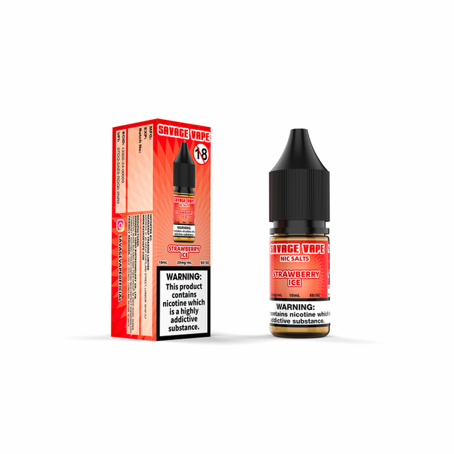 Savage Vape Strawberry Ice Nic Salt E-liquid 20mg 2ml TPD