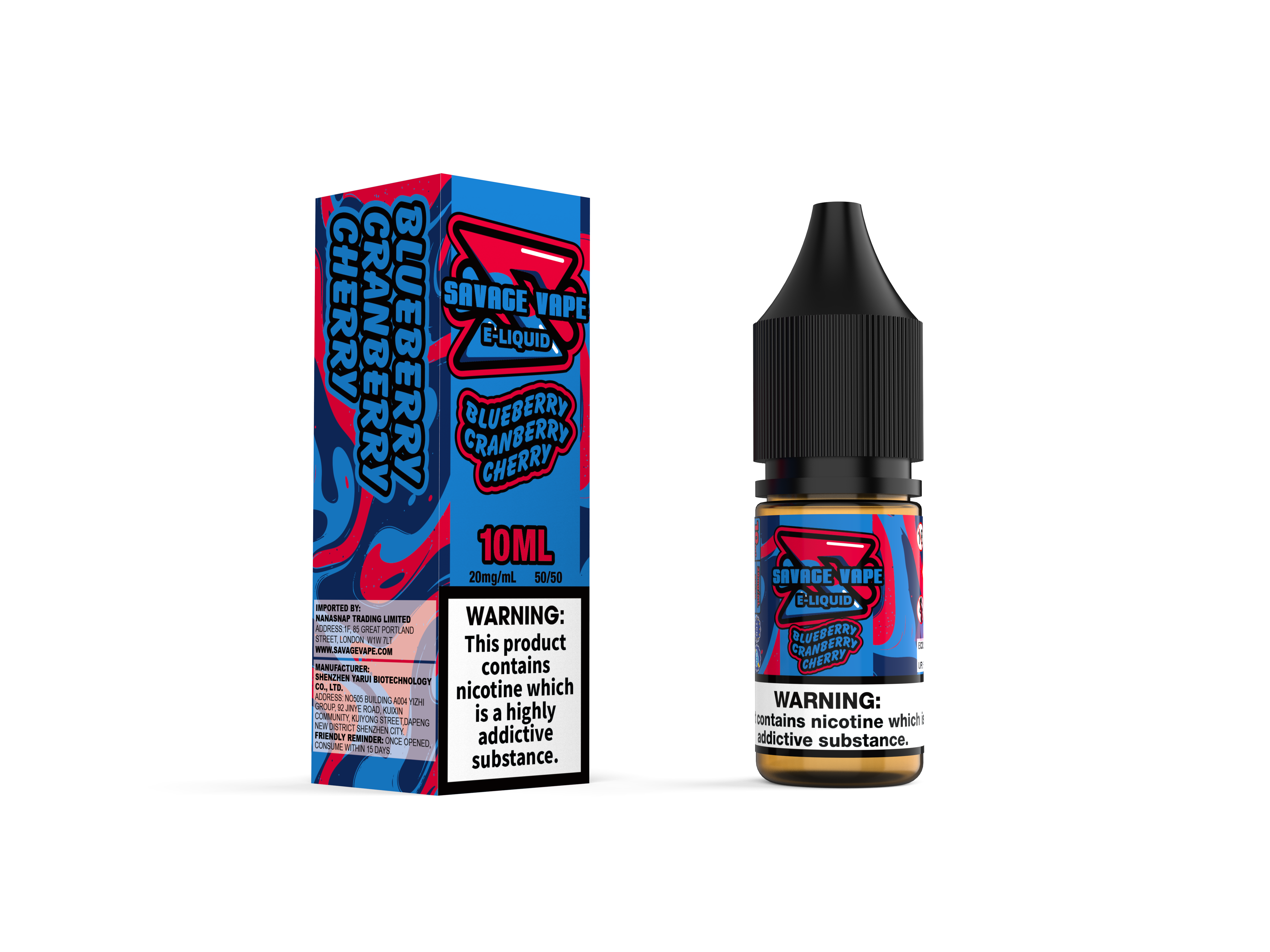 Savage Vape E Liquid 2mg Nicotine Salt 10ml TPD 