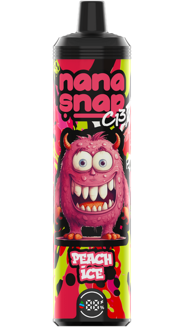 High Quality Nanasnap C13 80000 Puff 60000 50000 E Cigarette Pod Pocket Hookah Dtl Vaper 50ml E-Liquid Dual Mesh Coil EU Warehouse Disposable Vape 80K 60K 50K-Peach Ice
