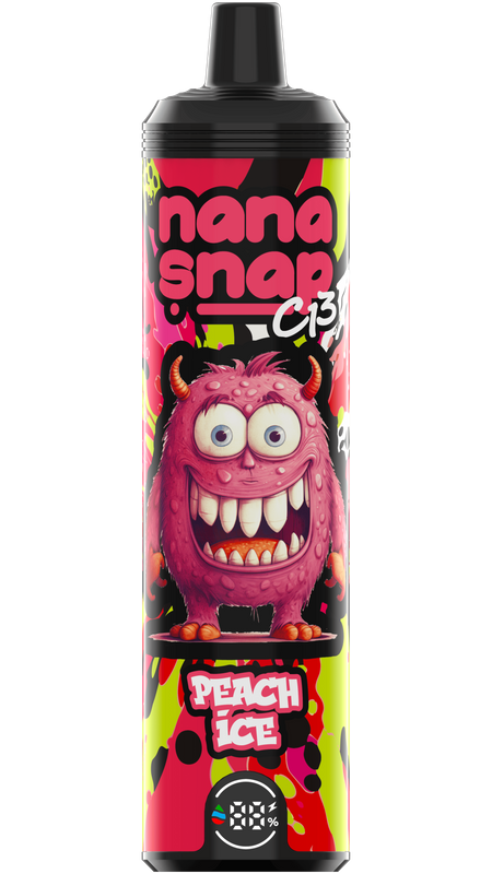 High Quality Nanasnap C13 80000 Puff 60000 50000 E Cigarette Pod Pocket Hookah Dtl Vaper 50ml E-Liquid Dual Mesh Coil EU Warehouse Disposable Vape 80K 60K 50K-Peach Ice