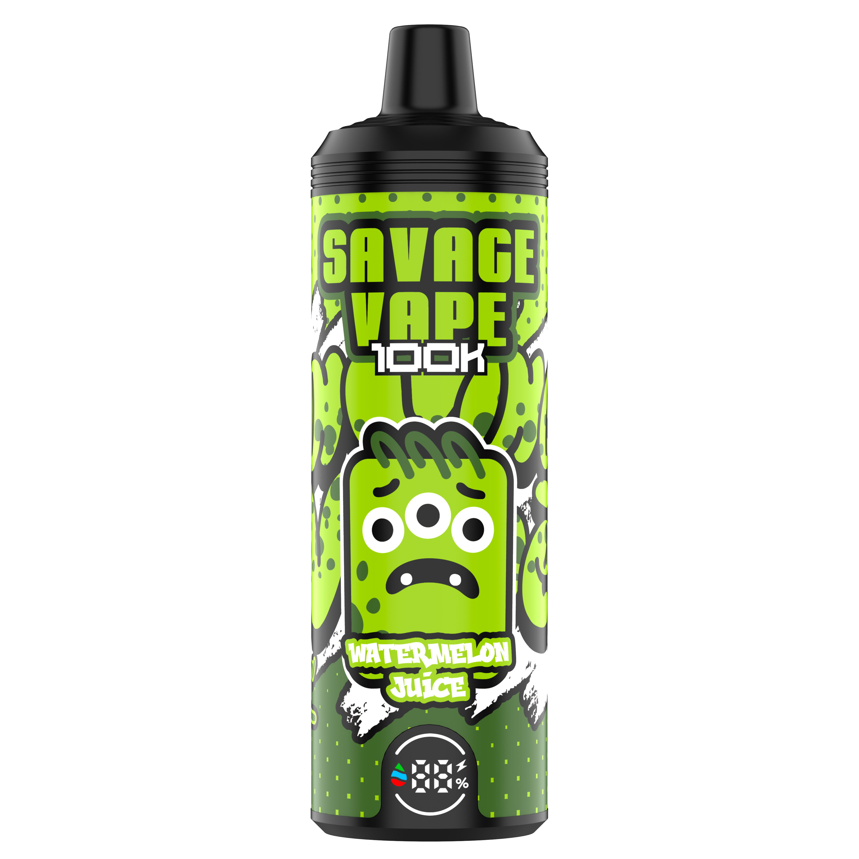 EU Warehouse Original Savage vape Mtl 100000 Puff 80000 65000 Electronic Cigarette Vaper Dual Mesh Coil 50ml E-Liquid Disposable Vape 100K 80K 65k-Watermelon Juice