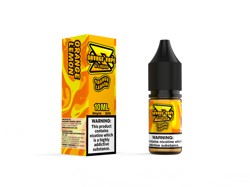 Savage Vape E Liquid 2mg Nicotine Salt 10ml TPD- Orange Lemon