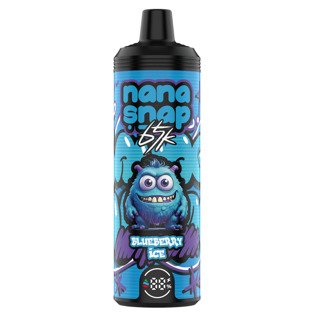 High Quality Nanasnap Shisha 65000 Puff 60000 50000 E Cigarette Pod Pocket Hookah Dtl Vaper 40ml E-Liquid Dual Mesh Coil EU Warehouse Disposable Vape 65K 60K 50K-Blueberry Ice