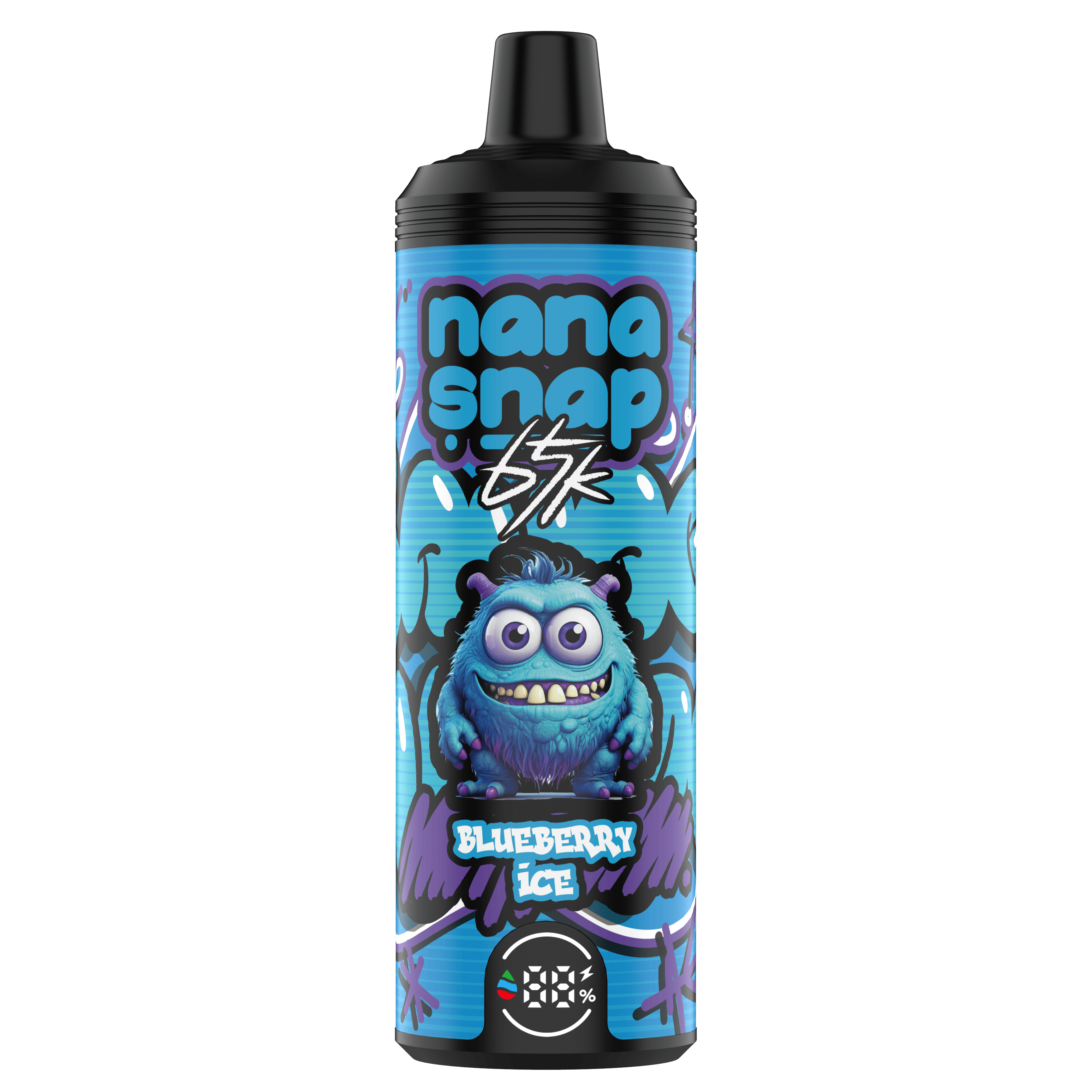 High Quality Nanasnap Shisha 65000 Puff 60000 50000 E Cigarette Pod Pocket Hookah Dtl Vaper 40ml E-Liquid Dual Mesh Coil EU Warehouse Disposable Vape 65K 60K 50K-Blueberry Ice