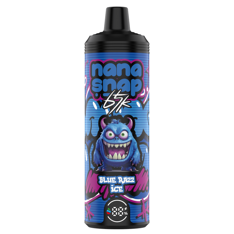 High Quality Nanasnap Shisha 65000 Puff 60000 50000 E Cigarette Pod Pocket Hookah Dtl Vaper 40ml E-Liquid Dual Mesh Coil EU Warehouse Disposable Vape 65K 60K 50K-Blue Razz Ice