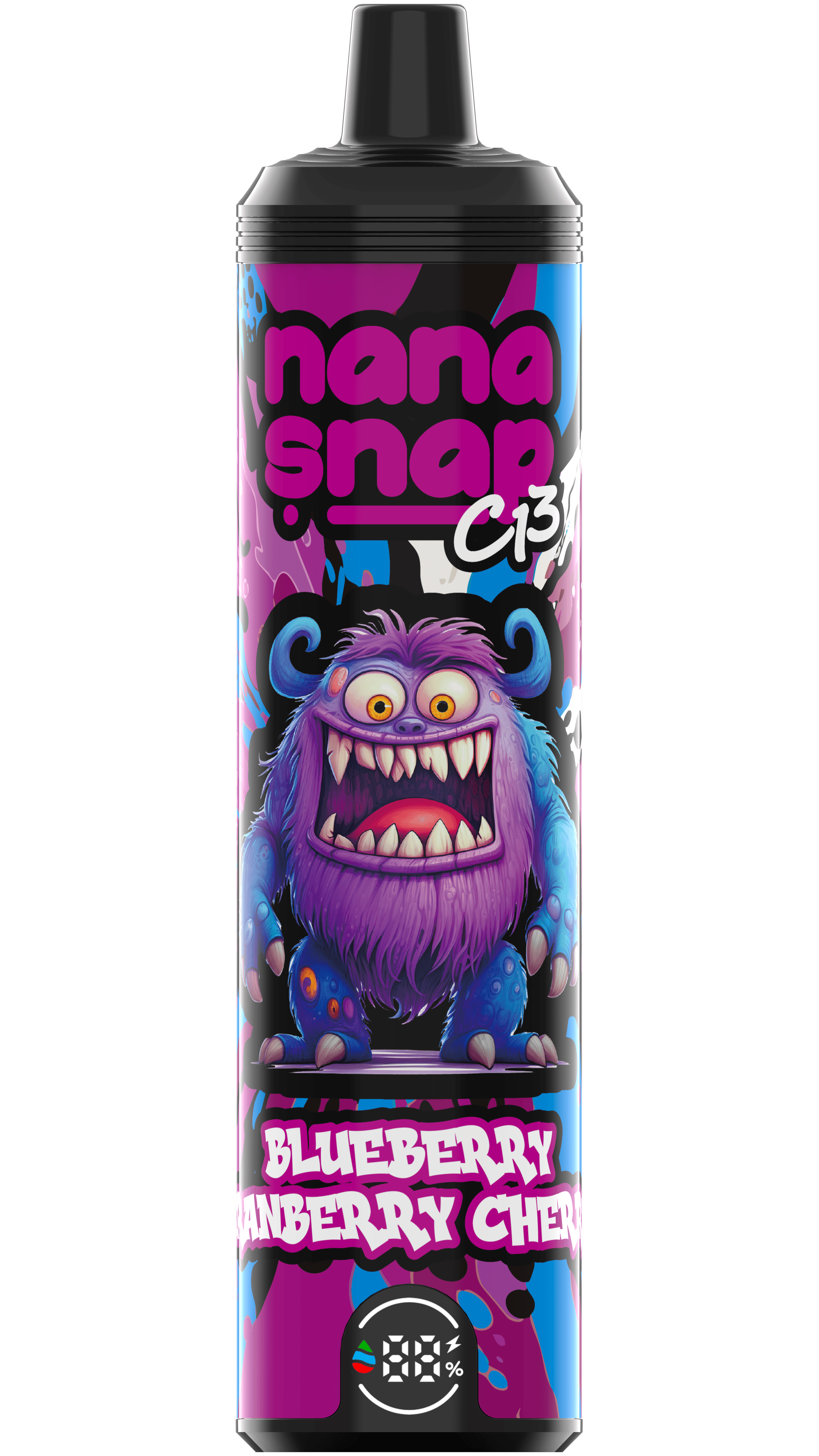 High Quality Nanasnap C13 80000 Puff 60000 50000 E Cigarette Pod Pocket Hookah Dtl Vaper 50ml E-Liquid Dual Mesh Coil EU Warehouse Disposable Vape 80K 60K 50K-Blueberry Cranberry Cherry