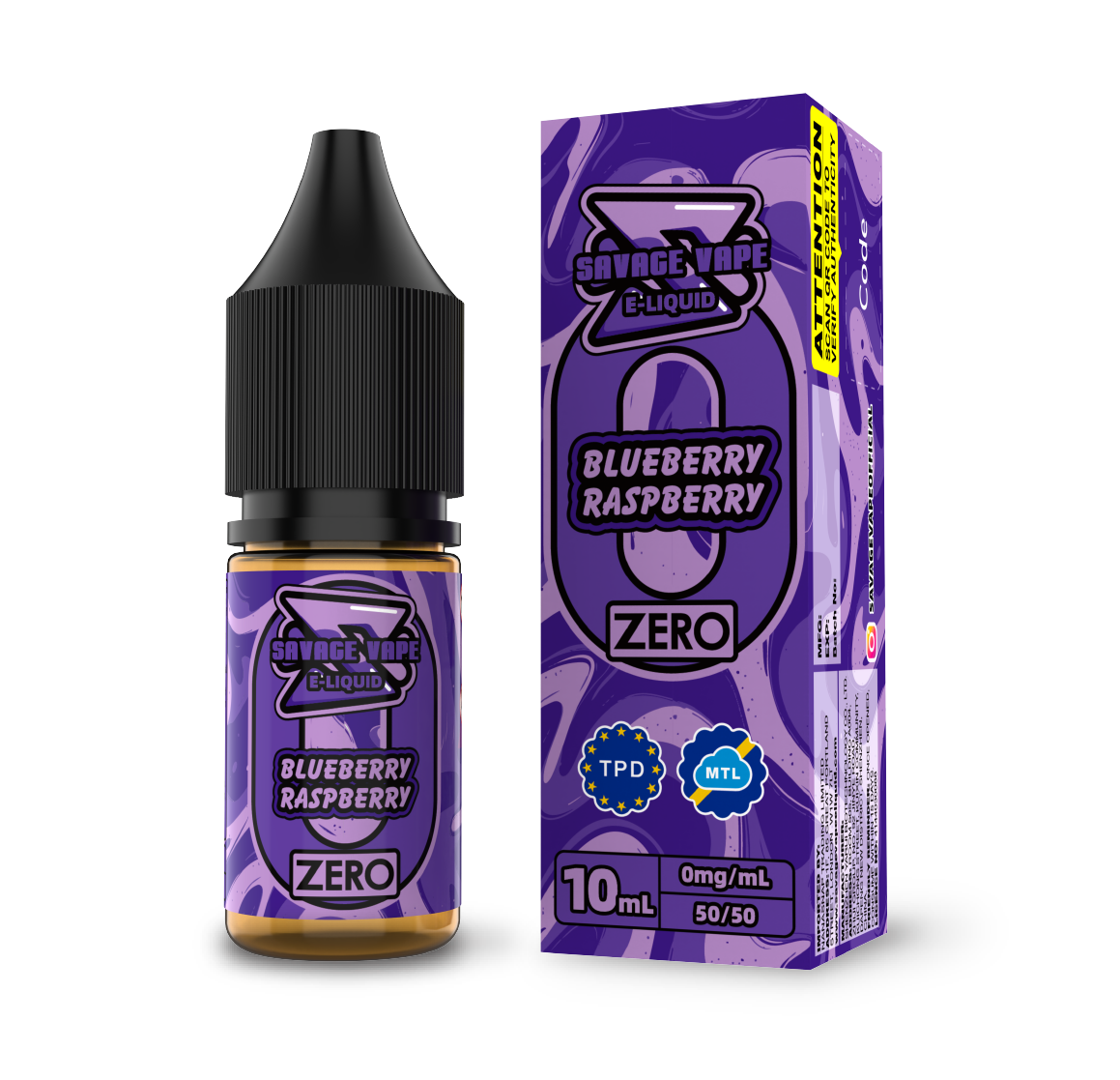 Savage Nic Salt E Liquid-0mg