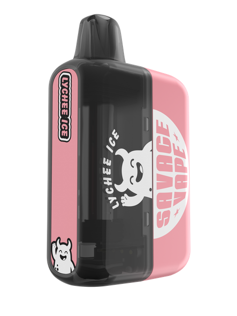 2025 New Design EU Warehouse Savage Mega 50000 Puff Prefilled Replaceable Cartridge Kits Disposable Vape 50k-Lychee Ice