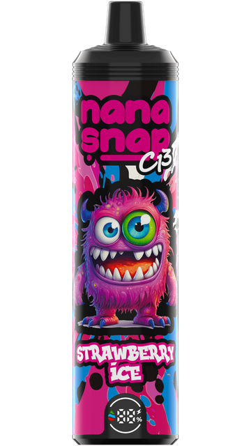 High Quality Nanasnap C13 80000 Puff 60000 50000 E Cigarette Pod Pocket Hookah Dtl Vaper 50ml E-Liquid Dual Mesh Coil EU Warehouse Disposable Vape 80K 60K 50K-Strawberry ice