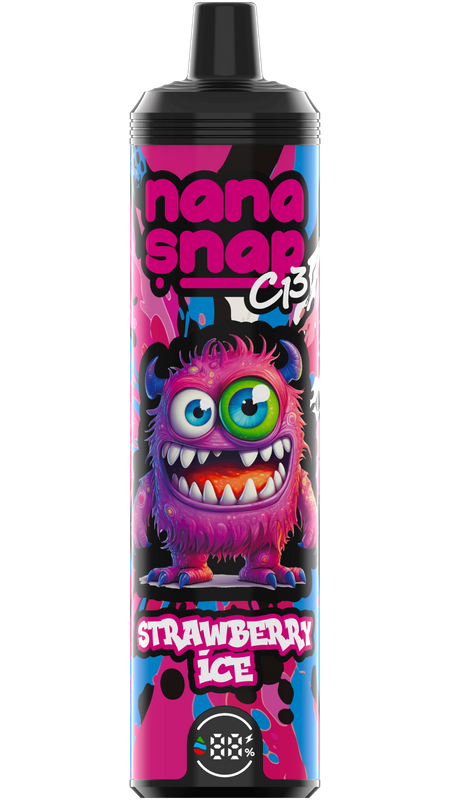High Quality Nanasnap C13 80000 Puff 60000 50000 E Cigarette Pod Pocket Hookah Dtl Vaper 50ml E-Liquid Dual Mesh Coil EU Warehouse Disposable Vape 80K 60K 50K-Strawberry ice