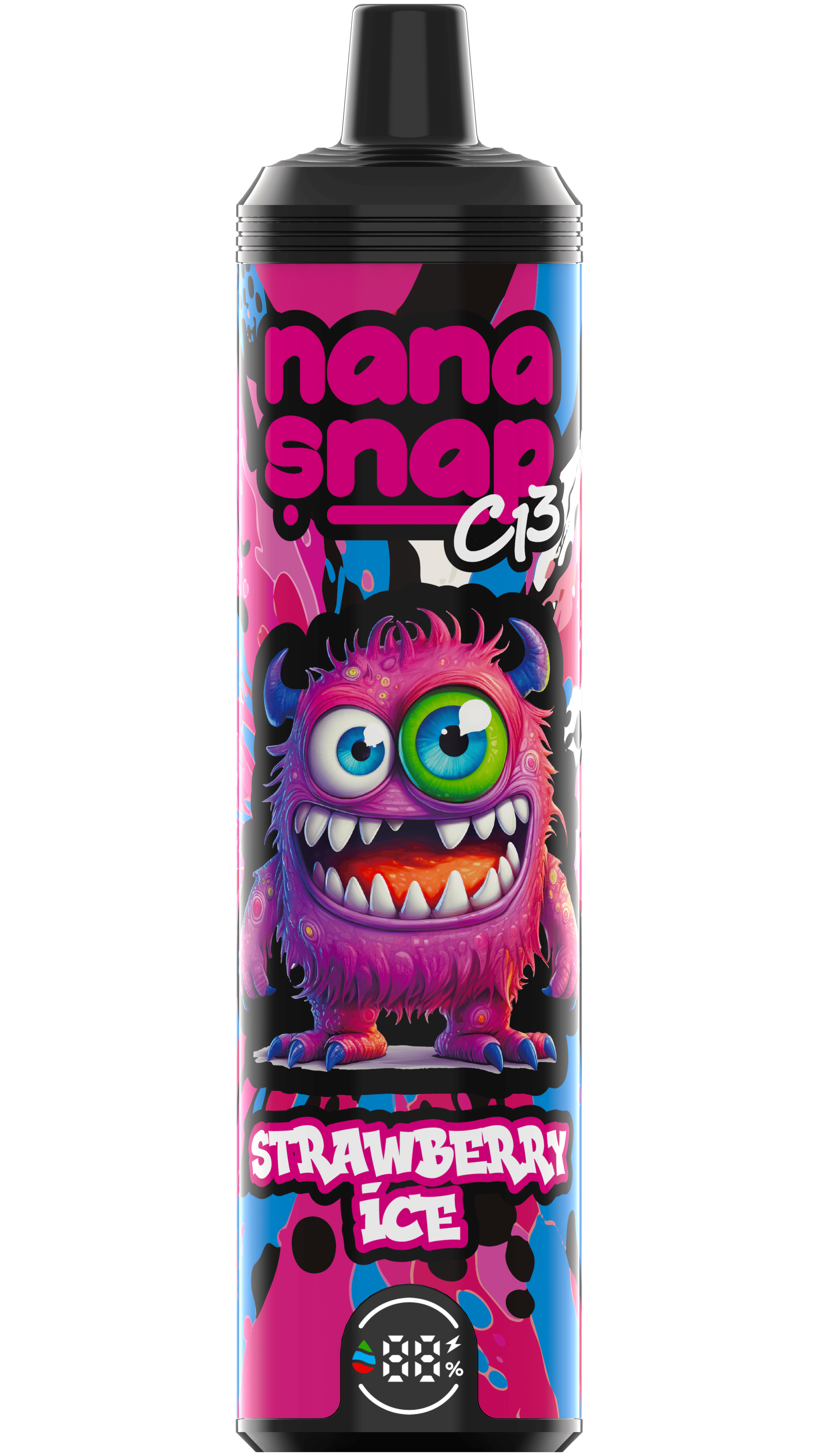 High Quality Nanasnap C13 80000 Puff 60000 50000 E Cigarette Pod Pocket Hookah Dtl Vaper 50ml E-Liquid Dual Mesh Coil EU Warehouse Disposable Vape 80K 60K 50K-Strawberry ice
