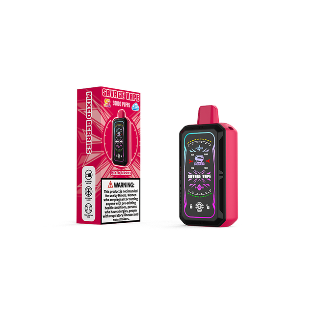 Savage S Power 30k Puff 30000 Disposable Vape E Cigarette with 700mah Battery Full Display Screen - Mixed Berries