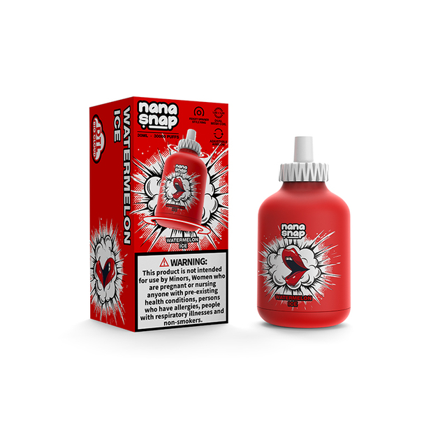 EU Warehouse Nanasnap DTL Shisha 30000 Puff 30k Disposable Vape E Cigarette Adjustable Airflow- Watermelon Ice